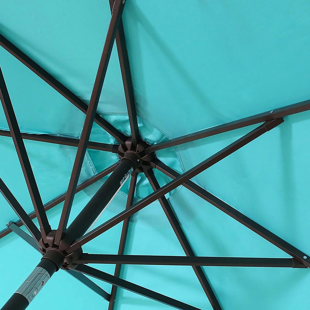 9" 1- Piece Patio Umbrellas, Turquoise - Image 2