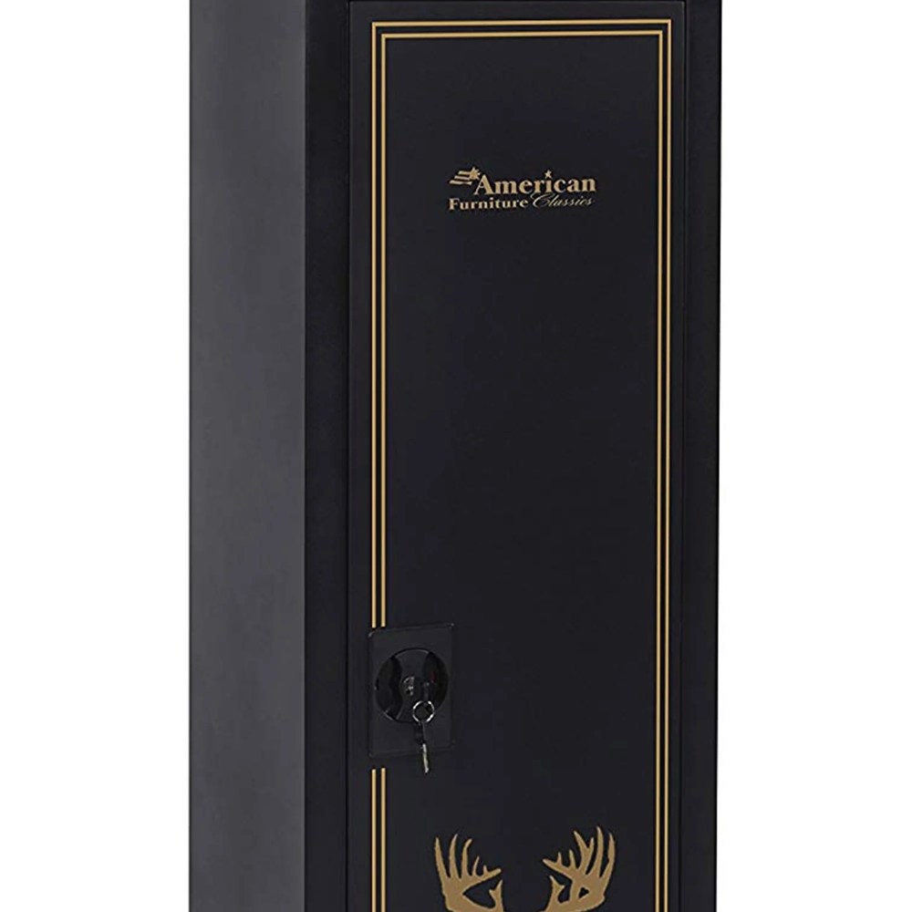 American Furniture Classics 5 Rifle Metal Home Gun Safe Storage Cabinet, Black - Image 3