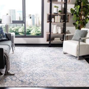 SAFAVIEH Amelia Roslyn Abstract Area Rug, Light Gray/Blue, 12" x 18"