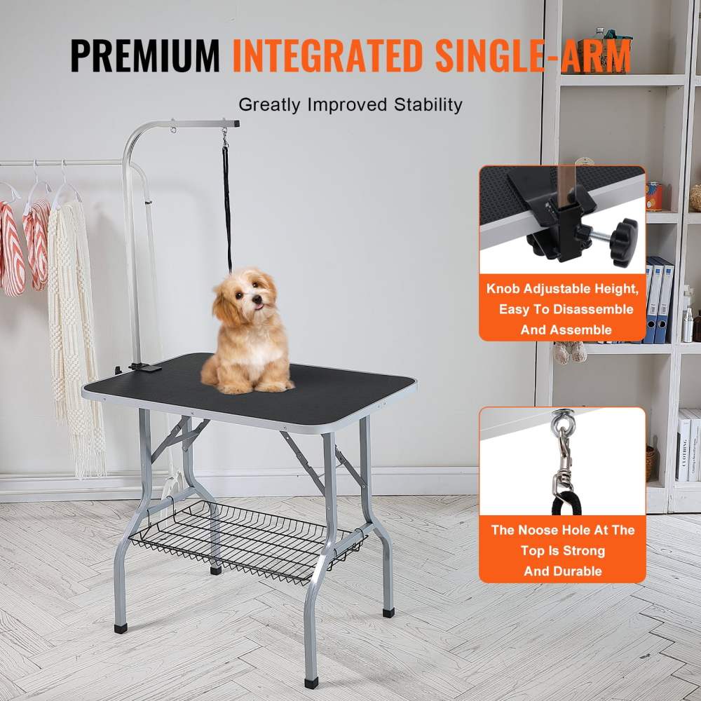 KFFKFF Pet Dog Cat Grooming Table Arm with Clamp 36" Foldable Adjustable Height - Image 9