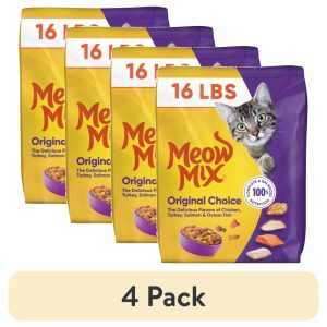 (4 pack) Meow Mix Original Choice Dry Cat Food,  16 lb. Bag