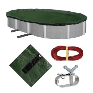 Blue Wave Products 15" x 30" Forest Green Winter Pool Covers for Above-Ground Pools