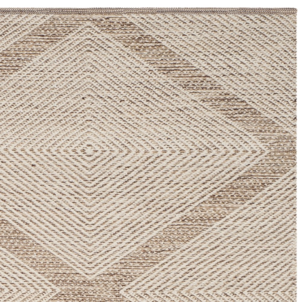 SAFAVIEH Montauk Bailey Geometric Diamond Cotton Area Rug, Beige, 9" x 12" - Image 6