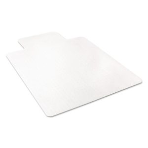 Deflecto EconoMat Occasional Use Chair Mat, Low Pile Carpet, Flat, 36 x 48, Lipped, Clear