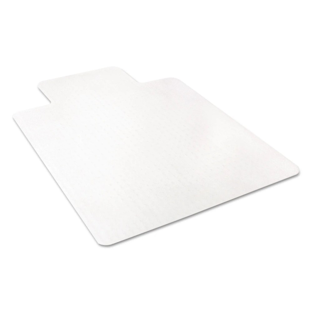 Deflecto EconoMat Occasional Use Chair Mat, Low Pile Carpet, Flat, 36 x 48, Lipped, Clear