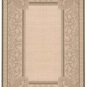 Safavieh Courtyard Cooper Botanical Indoor/Outdoor Area Rug,  Natural/Olive,  6'7" x 9'6"