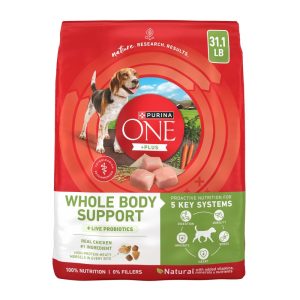 Purina ONE Plus Whole BodySupport Chicken Flavor Dry Dog Food, 31.1 lb Bag
