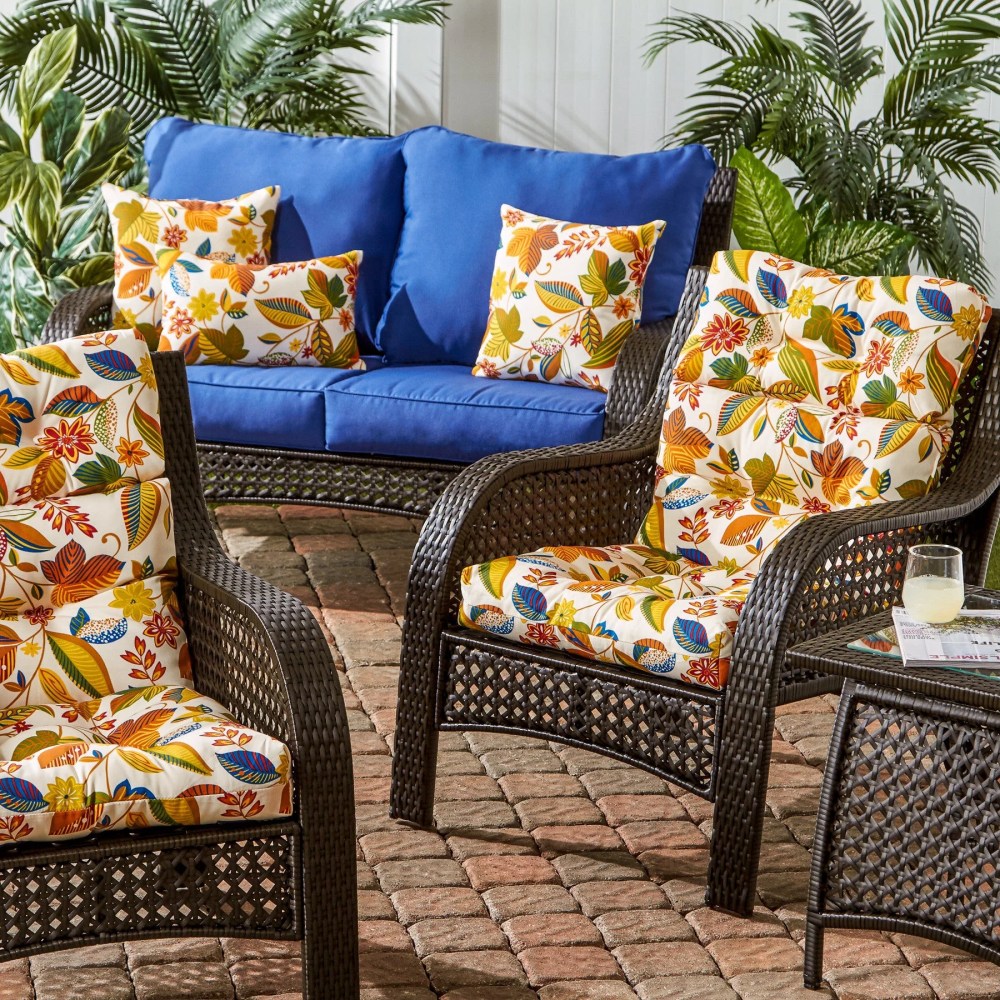 Sunbeam 44 x 22 in. Outdoor High Back Chair Cushion (2-Pack) by Greendale Home Fashions - Image 4