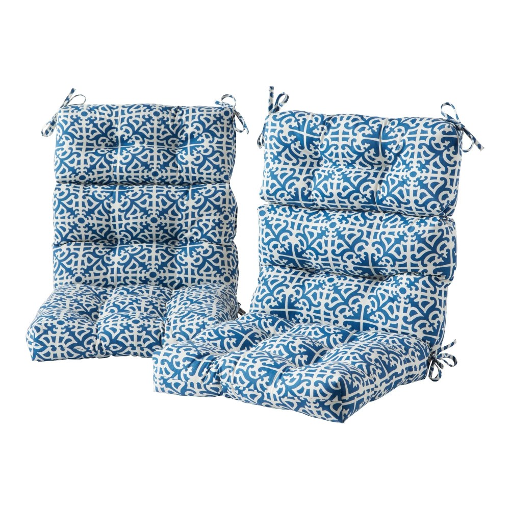 Sunbeam 44 x 22 in. Outdoor High Back Chair Cushion (2-Pack) by Greendale Home Fashions - Image 42
