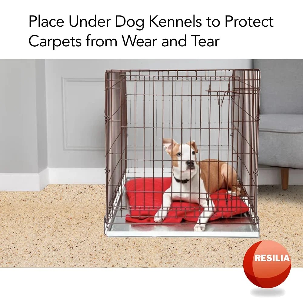 Resilia Under Pet Cage Mat for Bird Cages, Reptile Aquariums, Dog Kennels, Water-Resistant Pad for Carpeted Floors and Surfaces, 30 Inches x 48 Inches, Clear - Image 4