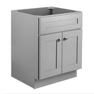 Design House Brookings 24" x 21" Ready to Assemble Solid Wood Bathroom Vanity, Sherwin Williams Gray