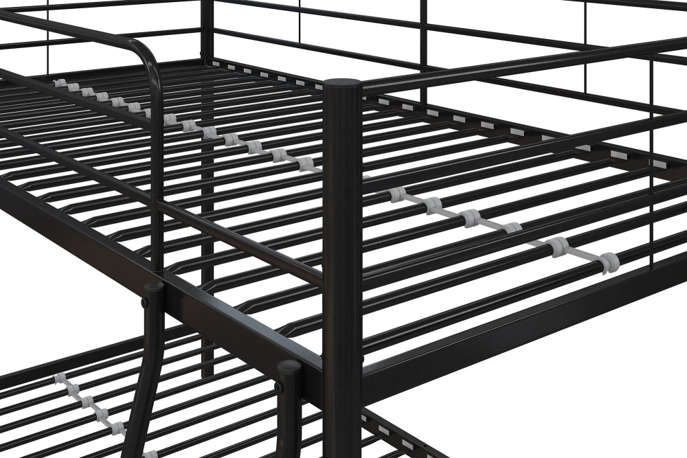 Mainstays Small Spaces Twin-over-Twin Low Profile Junior Bunk Bed, Black - Image 11