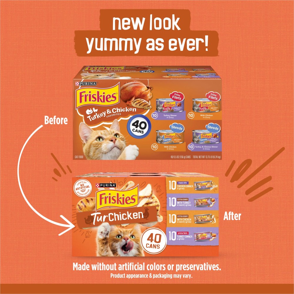 (2 pack) Purina Friskies Turchicken Gravy, Soft Variety Pack, Wet Cat Food, 5.5 oz Cans - Image 3