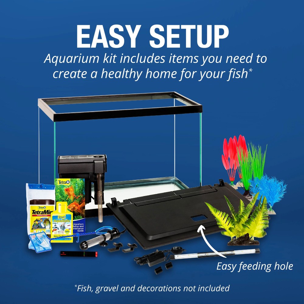Tetra Aquarium, 20 Gallon, Complete Tropical Fish Tank Kit with LED Lighting and Decor for Freshwater Fish - Image 7