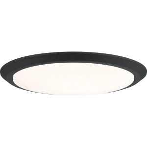 30W 1 Led Flush Mount 2 Inches High-Earth Black Finish Quoizel Lighting Vrg1620ek