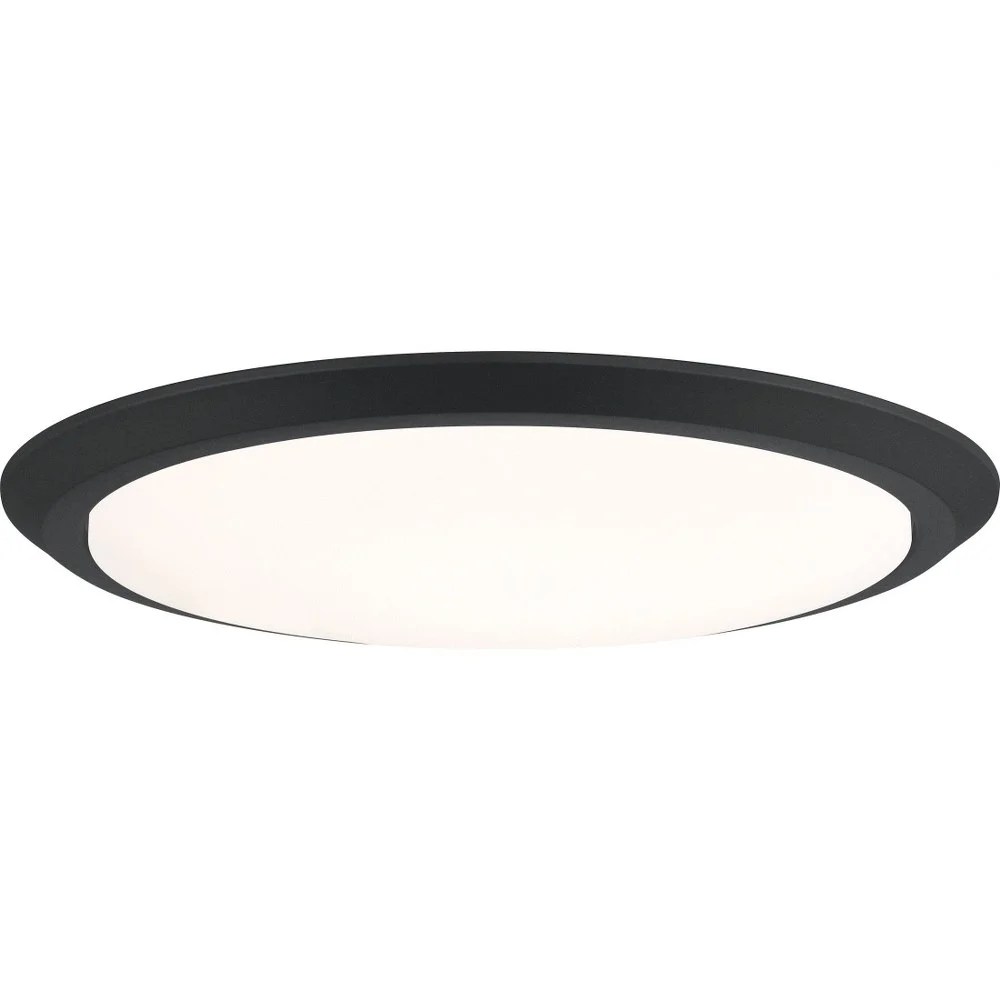 30W 1 Led Flush Mount 2 Inches High-Earth Black Finish Quoizel Lighting Vrg1620ek