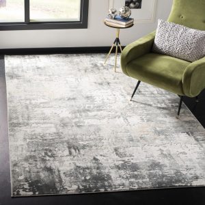 SAFAVIEH Vogue Georgiana Abstract Overdyed Area Rug, Beige/Charcoal, 4" x 6"