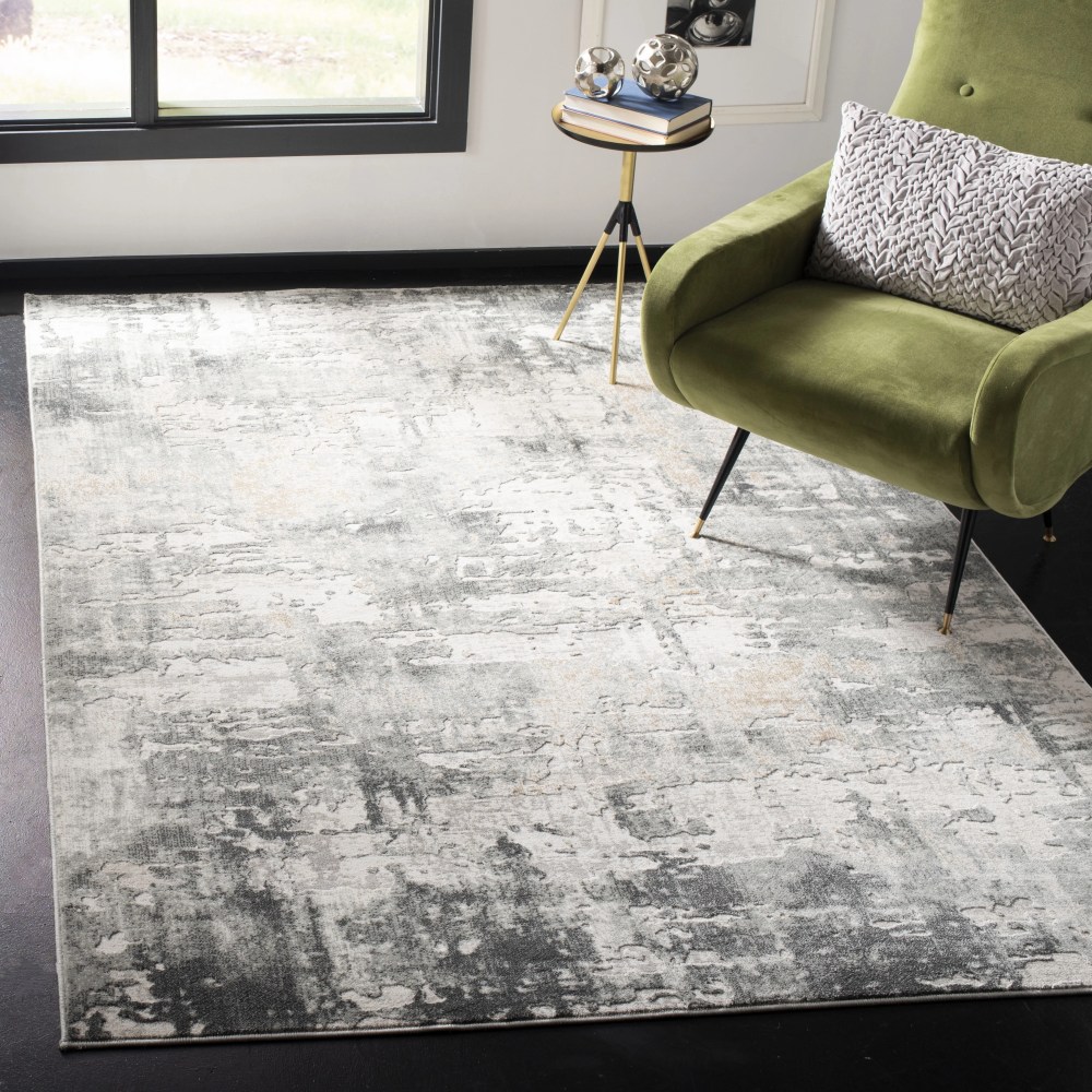 SAFAVIEH Vogue Georgiana Abstract Overdyed Area Rug, Beige/Charcoal, 4" x 6"