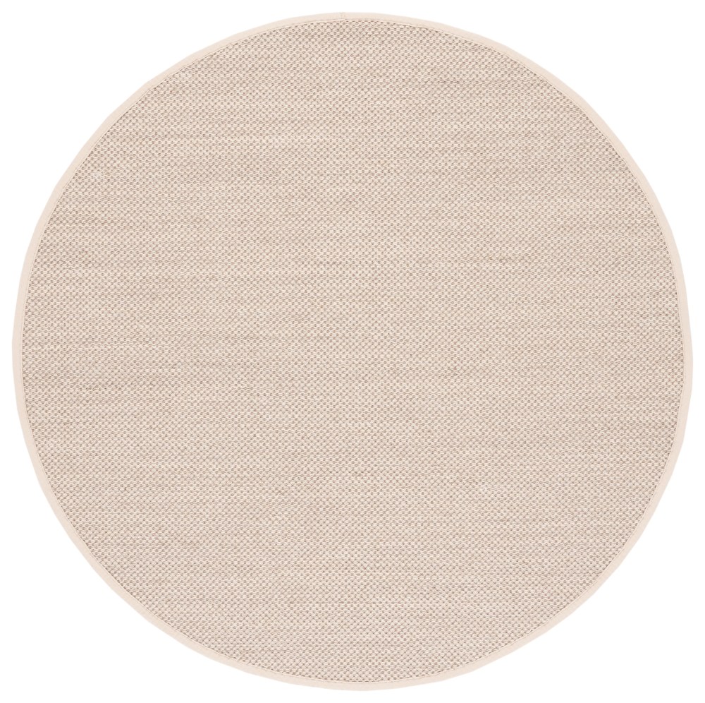 Safavieh Natural Fiber Kentigern Solid Area Rug, Marble/Beige, 4" x 4" Round - Image 10