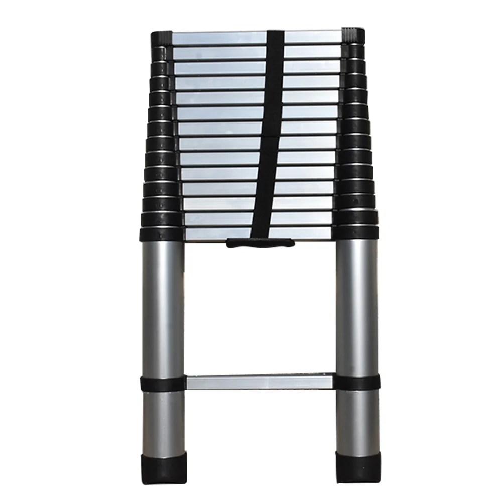 14.5 FT Aluminum Telescopic Ladder,One Button Retraction Telescopic Extension Extendable Ladder,Slow Down Design Multi-Purpose Ladder for Household Daily or Hobbies