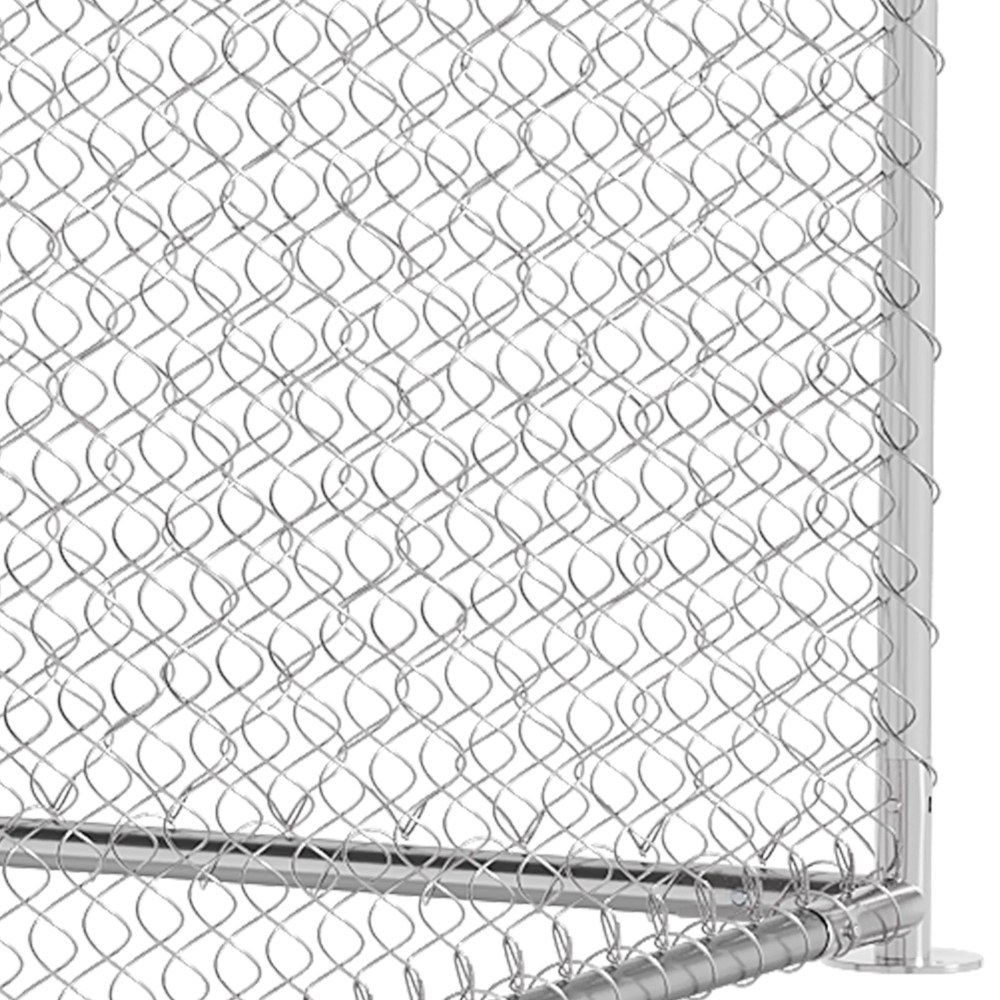 Dextrus 10'x10" Large Outdoor Dog Kennel, Outdoor Dog Enclosure with Rotating Feeder Bowls & Roof, Heavy Duty Dog Kennel for Backyard Farm - Image 3