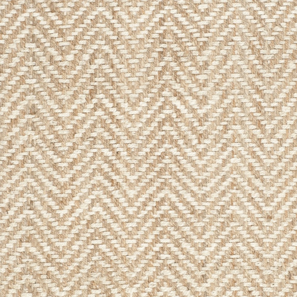 SAFAVIEH Natural Fiber Gillian Chevron Jute Area Rug, Bleach/Natural, 5" x 8" - Image 5