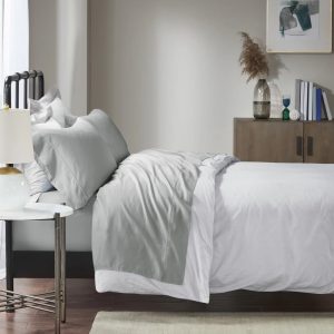 Comfort Classics 1500 Thread Count Cotton Rich 4 Piece Grey Sheet Set, Queen