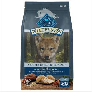 Blue Buffalo Wilderness High-Protein Natural Puppy Dry Food,  Chicken Recipe,  28-lb Bag