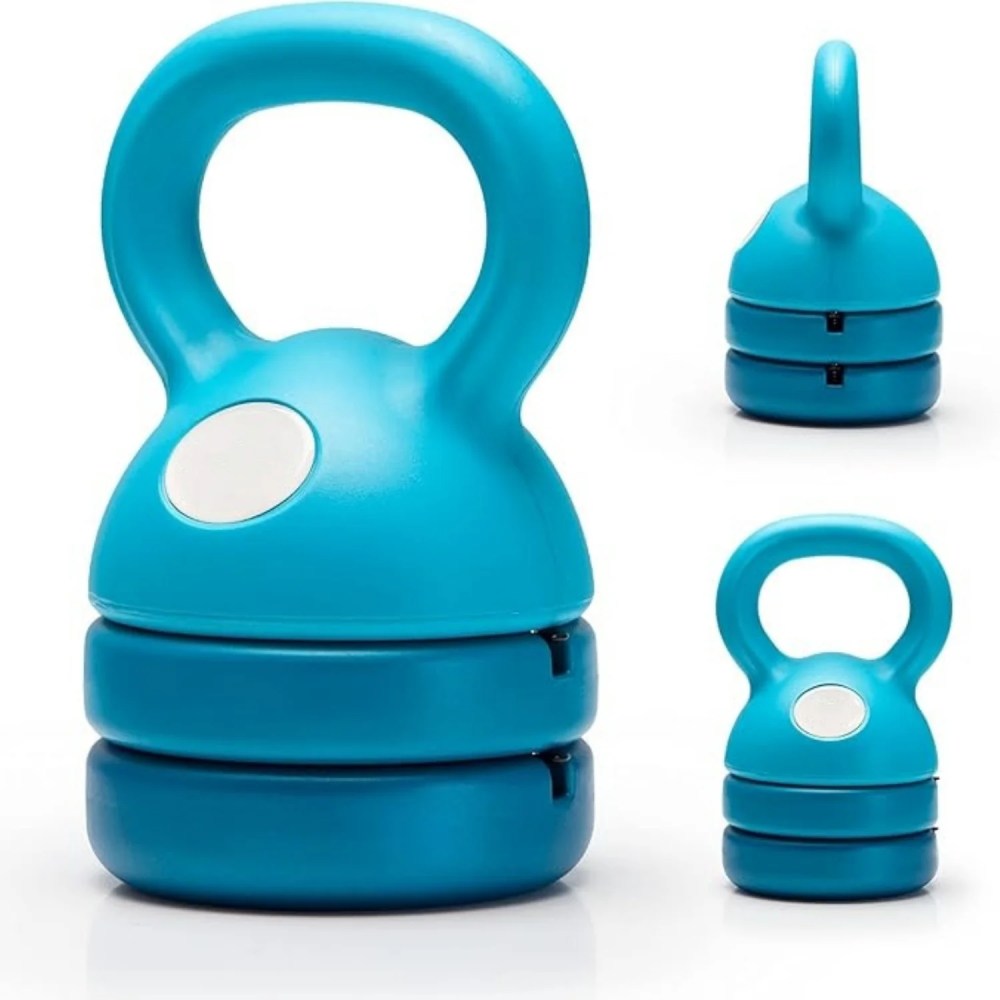 Adjustable Kettlebell Weights Set Cast Iron Exercise Fitness Kettle Ball Grip 5, 8, 9, 12lb Free Weight Men Women Kettlebells for Home Gym Workout Ballistic, Core, Strength Training