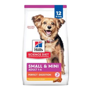 Hill's Science Diet Perfect Digestion Small & Mini Chicken & Rice Dry Dog Food,  12lb Bag
