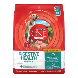 Purina One Plus Dry Dog Food for Adult Dogs,  High Protein,  Sensitive Stomach,  Chicken,  31.1 lb Bag