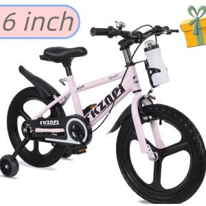 Ambifirner 14"/16"/20" Freestyle BMX Bike with Training Wheels High Carbon Steel Frame Bikes with Water Bottle
