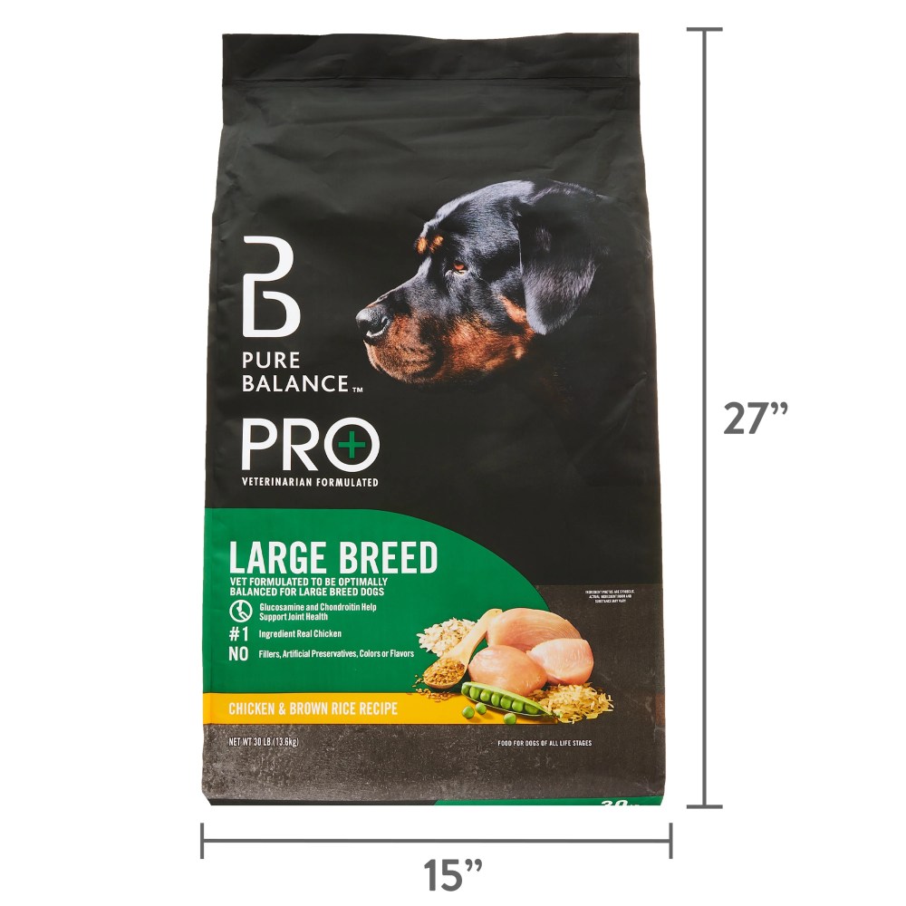 (2 pack) Pure Balance Pro Large Breed Chicken and Brown Rice Recipe Dry Dog Food, 30 lb - Image 10