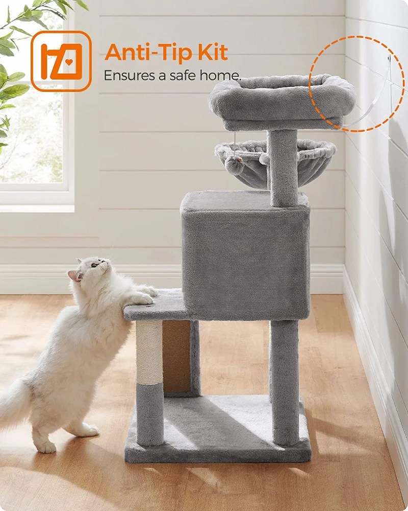 37.8-Inch Cat Tree Cat Condo Small Cat Tower with Widened Perch for Large Cats Indoor - Image 8