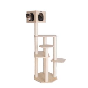 Armarkat 69-in Cat Tree & Condo Scratching Post Tower,  Wood