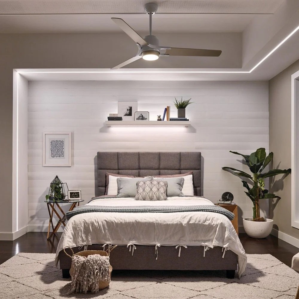 300060PN Kichler Lighting Zeus - Ceiling Fan with Light Kit - 18 inches tall by 60 inches wide-Polished Nickel Finish - Image 3