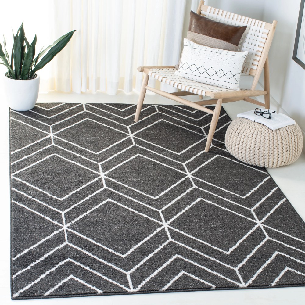 SAFAVIEH Adirondack Caitriona Geometric Squares Area Rug, Brown/Ivory, 5'1" x 7'6" - Image 12