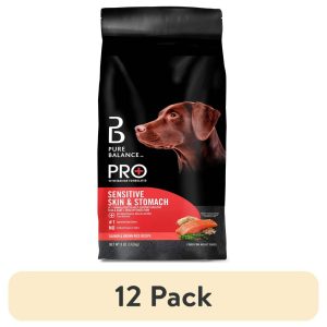 (12 pack) Pure Balance Pro Sensitive Skin & Stomach Dog Food,  Salmon & Rice Recipe,  8 lb Bag