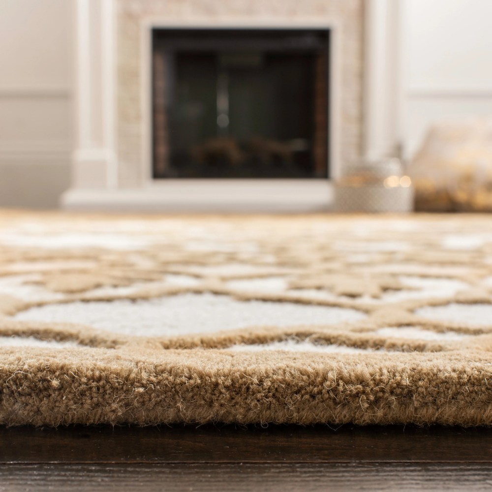 SAFAVIEH Bellagio Zoja Floral Wool Area Rug, Ivory/Dark Beige, 5" x 8" - Image 9