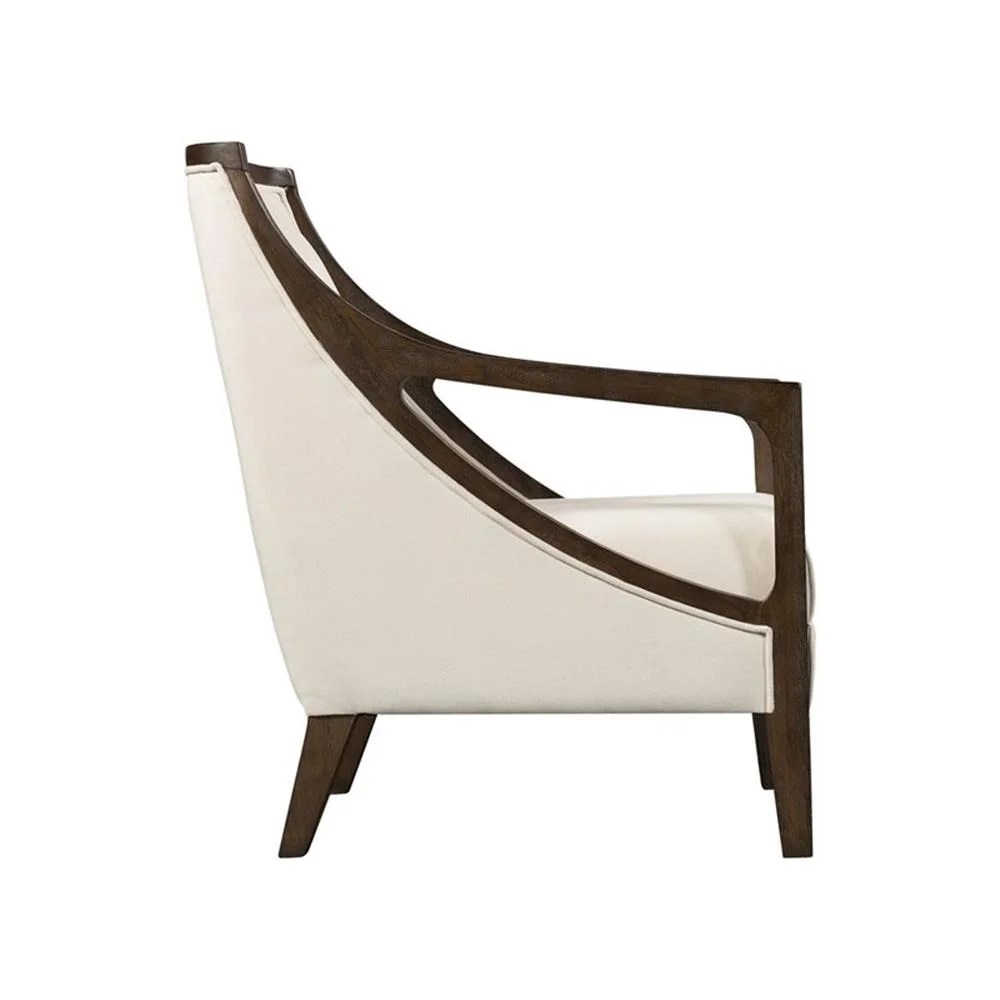 Picket House Furnishings Dayna Beige Accent Chair with Brown Frame - Image 7