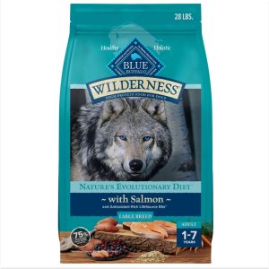 Blue Buffalo Wilderness Natural High-Protein Dry Food for Dogs,  Salmon,  28-lb bag.
