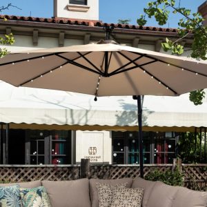 Donglin10" Octagon Offset Patio Umbrella, Rust Resistant