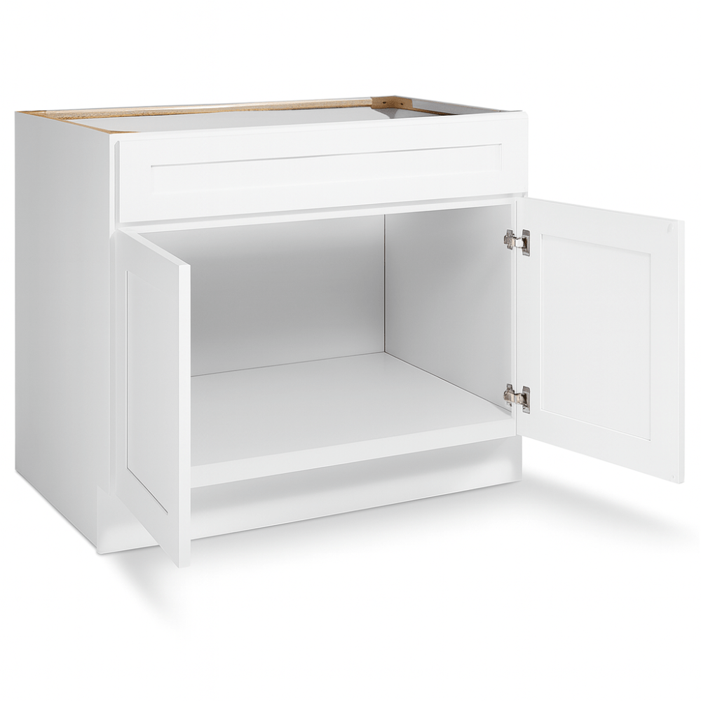 Design House Brookings Solid Wood Ready to Assemble Sink Base Kitchen Cabinet (42" x 24" x 34.5"), Sherwin Williams White - Image 14