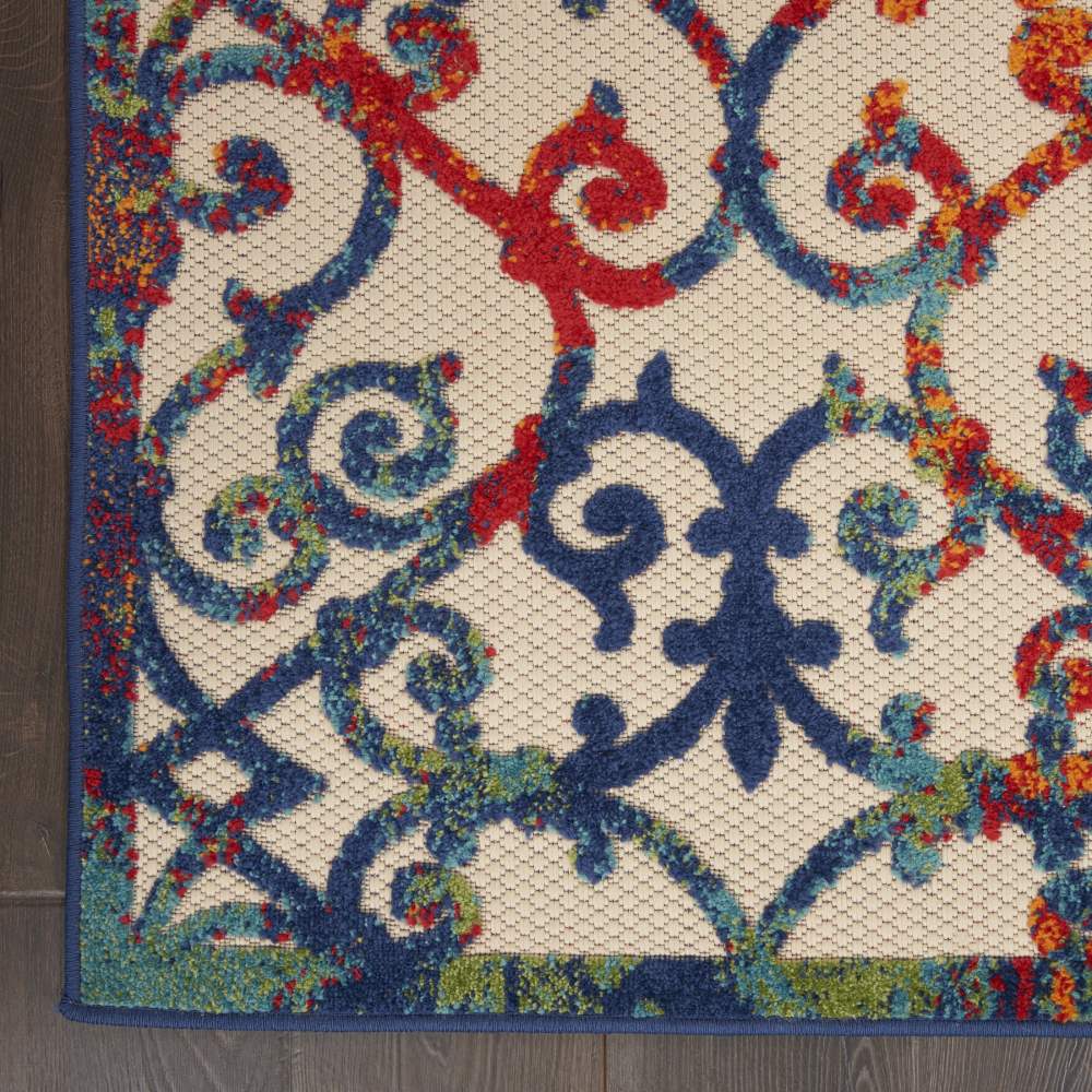 Nourison Aloha Indoor/Outdoor Transitional French Country Multicolor 6" x 9" Area Rug, (6" x 9") - Image 6