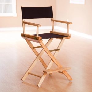 30" Director's Chair Black Frame-Black Canvas