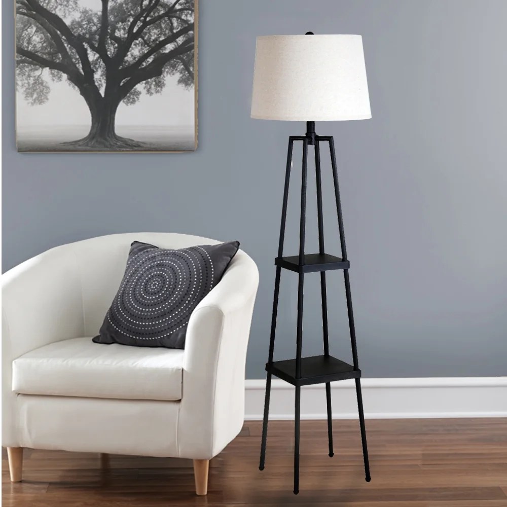 Sawyer Etagere Floor Lamp - Black - Image 3