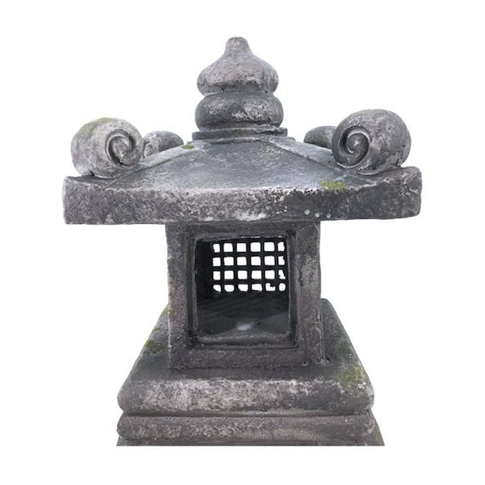 26IN GREY STONE LANTERN - Image 5