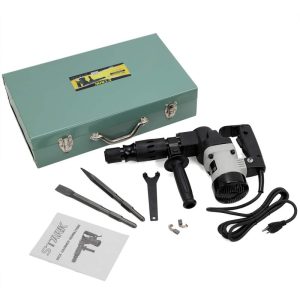 1000W 1-1/2" Electric Jack Hammer Concrete Breaker,with Chisel Bits&Case