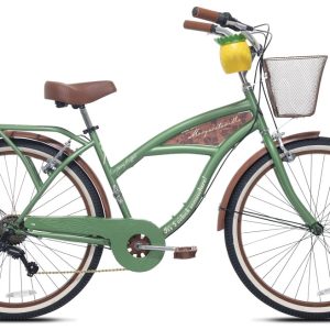 26 Inch Margaritaville Green 7 Speed Adult Cruiser Bicycle