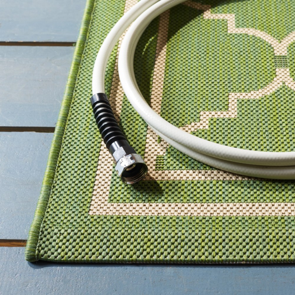 Safavieh Courtyard Amy Geometric Indoor/Outdoor Area Rug, Green/Beige, 5'3" x 7'7" - Image 7